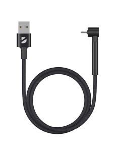 Кабель USB Micro USB угловой 2 4A 1 м черный Stand 72296 Deppa