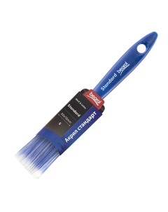 Кисть плоская искусственная щетина пластиковая ручка 30х15 мм для красок и антисептиков на водной ос Beorol