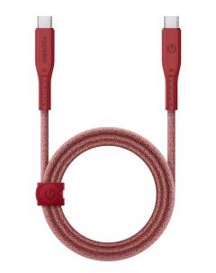Кабель FLOW USB C to USB C PD240W 5A Nanoweave Magnetic tie 1 5m Red Energea