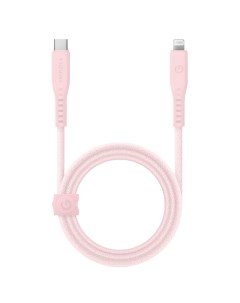Кабель FLOW USB C to Lightning MFI C94 PD60W 3A Nanoweave Magnetic tie 1 5m Pink Energea