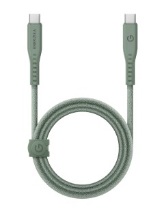 Кабель FLOW USB C to USB C PD240W 5A Nanoweave Magnetic tie 1 5m Green Energea