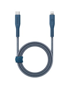 Кабель FLOW USB C to Lightning MFI C94 PD60W 3A Nanoweave Magnetic tie 1 5m Blue Energea