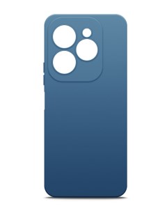 Чехол на Infinix Smart 8 силиконовый синий матовый Brozo