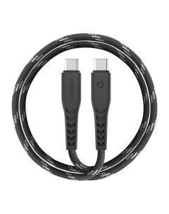 Кабель NyloFlex USB C to USB C 480Mbps 5A 30см Black Energea