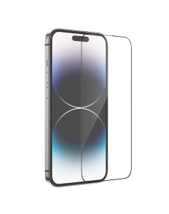 Защитное стекло на iPhone 14 Pro G9 Full screen HD tempered glass черное Hoco