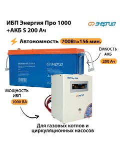 Источник бесперебойного питания ИБП Про 1000 Аккумулятор N0201 0029 10 Энергия