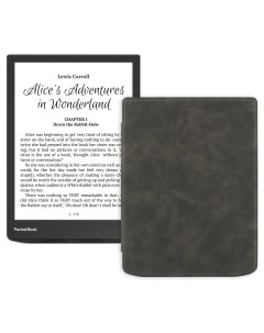 Электронная книга 743G InkPad 4 Stardust Silver обложка ReaderONE Black Pocketbook