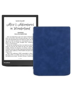 Электронная книга 743G InkPad 4 Stardust Silver обложка ReaderONE Blue Pocketbook