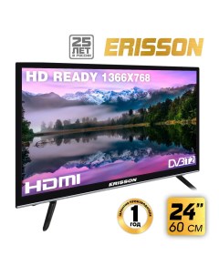 Телевизор D LED Slim 24LES90T2 24 60см HD Erisson