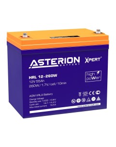 Аккумулятор для ИБП Asterion 55 А ч 12 В Asterion HRL 12 260 W Xpert Delta battery