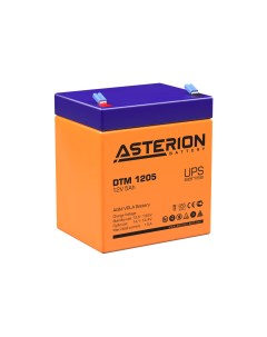 Аккумулятор для ИБП Asterion 5 А ч 12 В ASTERION DTM 1205 Delta battery