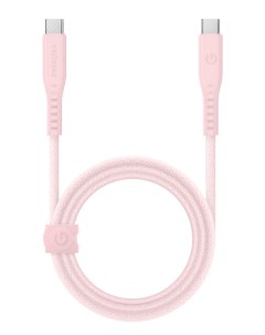 Кабель FLOW USB C to USB C PD240W 5A Nanoweave Magnetic tie 1 5m Pink Energea