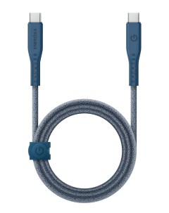 Кабель FLOW USB C to USB C PD240W 5A Nanoweave Magnetic tie 1 5m Blue Energea