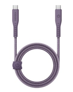 Кабель FLOW USB C to USB C PD240W 5A Nanoweave Magnetic tie 1 5m Purple Energea