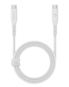 Кабель FLOW USB C to USB C PD240W 5A Nanoweave Magnetic tie 1 5m White Energea