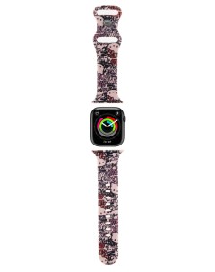 Ремешок для Apple Watch 41 40 38 mm с принтом Graffiti Tags розовый Hello kitty