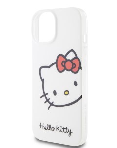 Чехол для iPhone 15 ударопрочный с принтом Kitty Head белый Hello kitty