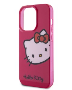 Чехол для iPhone 15 Pro ударопрочный с принтом Kitty Head розовый Hello kitty