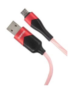 Дата кабель BU19 Streamer USB Micro USB 2 4А с подсветкой красный 23246 Borofone