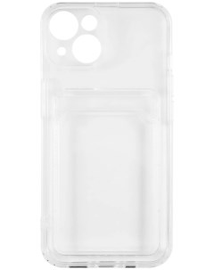 Накладка силикон Crystal для iPhone 14 Pro с кардхолдером прозрачный Ibox