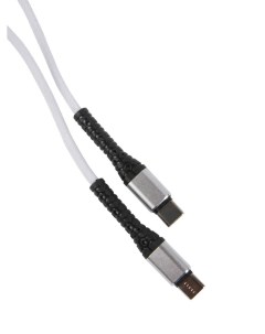 Дата кабель Type C Type C 3А тканевая оплетка белый УТ000024629 Mobility