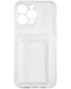 Накладка силикон Crystal для iPhone 14 Pro Max с кардхолдером прозрачный Ibox
