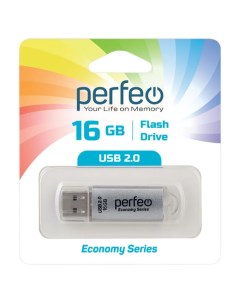 Флешка USB 16GB E01 Silver 16 ГБ Silver PF E01S016ES Perfeo