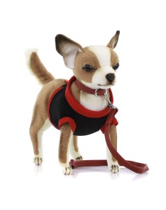 Реалистичная мягкая игрушка Собака чихуахуа в черной футболке 24 см Hansa creation