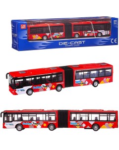 Автобус Junfa металлический красный 26x7x6 5 632 30 красный Abtoys