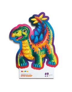 Деревянный пазл фигурный Стегозавр 49 деталей 18х21 см kids S КА 00000013 Aterix