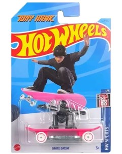 Машинка игрушка HKH79 металлическая коллекционная SKATE GROM розовый Hot wheels