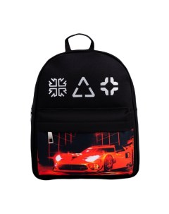 Рюкзак текстильный c карманом Машинка светоотр элементы 272310 см Nobrand