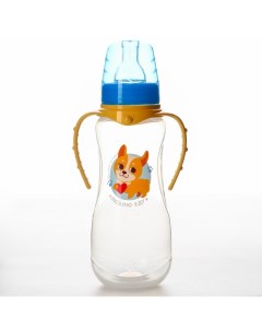 Бутылочка для кормления Собачка Лу 250 мл приталенная с ручками Mum&baby