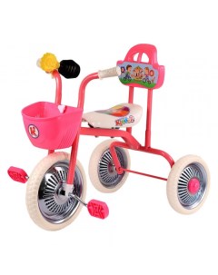 Трехколесный велосипед Малыш розовый металлические колеса 10 и 8 дюймов СТ Т004P Чижик