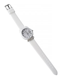 Детские наручные часы 6КК с камнями для девочки белые World of accessories