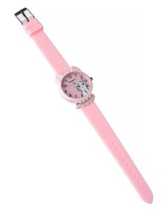 Детские наручные часы 6КК с камнями для девочки розовые World of accessories