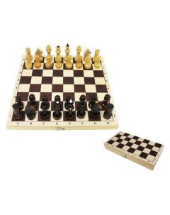 Шахматы обиходные лакированные с доской дерево ШК 5 Колорит