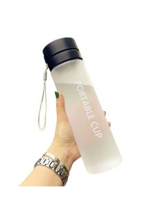 Бутылка для воды Standart спортивная пластиковая фитнес бутылочка 600 мл черный Unix fit