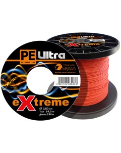 Плетеный Шнур Для Рыбалки Pe Ultra Extreme 0 80mm Цвет Красный 250m Aqua