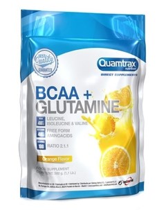 BCAA 2 1 1 Glutamine Powder 500 г вкус апельсин Quamtrax nutrition