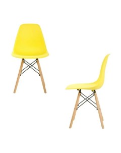 Комплект стульев 2 шт для кухни в стиле EAMES DSW желтый Leon group
