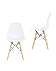Комплект стульев 2 шт для кухни в стиле EAMES DSW молочный Leon group