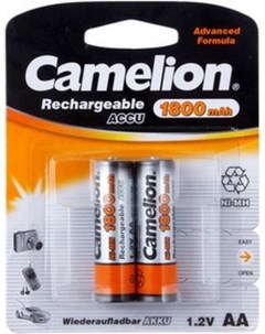 Батарейка AA HR6 1 2V аккумулятор Ni MH 1800mAh блистер 2шт цена за 1шт 1шт Camelion