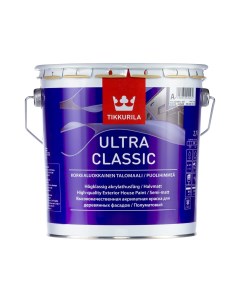 Краска фасадная Ultra Classic полиакрилатная эластичная база А 2 7 л Tikkurila