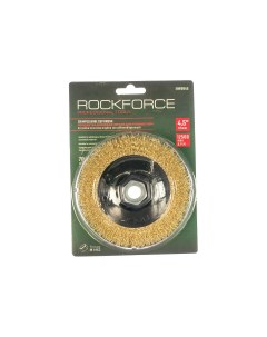 Кордщетка для дрели дисковая 115мм латунь в блистере Rockforce