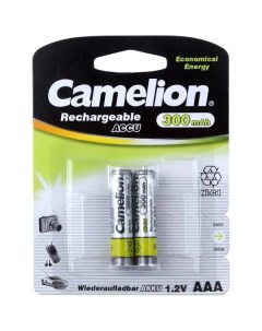 Батарейка AAA HR03 1 2V аккумулятор Ni MH 300mAh блистер 2шт 1шт Camelion