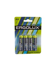 Батарейка AA LR6 1 5V блистер 4шт цена за 1шт Alkaline 1шт Ergolux