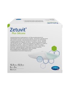 Повязка Zetuvit Plus Silicone Border стерильная сорбционная 12 5х12 5 см 10 шт Hartmann