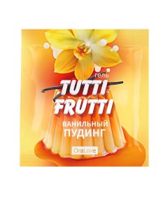 Пробник гель смазки Tutti frutti со вкусом ванильного пудинга 4 г Биоритм
