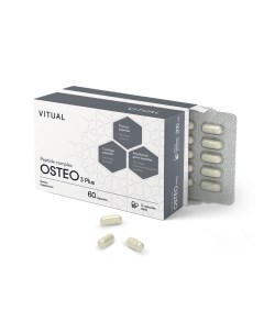 Пептидный комплекс для суставов и костей OSTEO 3 Plus 60 капсул Vitual
